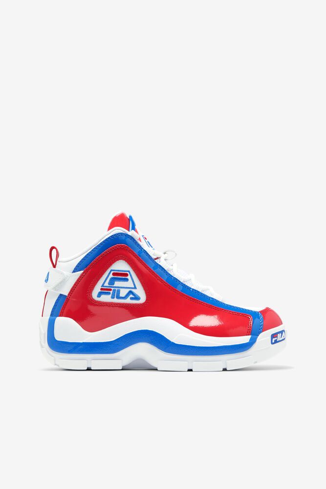 Fila Grant Hill 2 White/Red/Blue Sneakers Womens - NZ 63279-KDJS